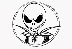 Jack Skellington with 07/06/2023 tattoo idea