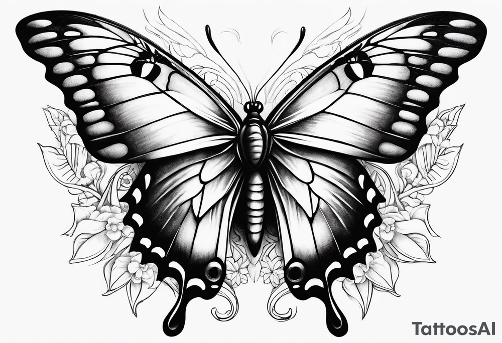 Powerful butterfly, stealth tattoo idea