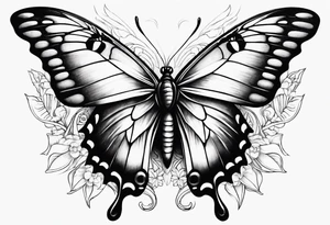 Powerful butterfly, stealth tattoo idea