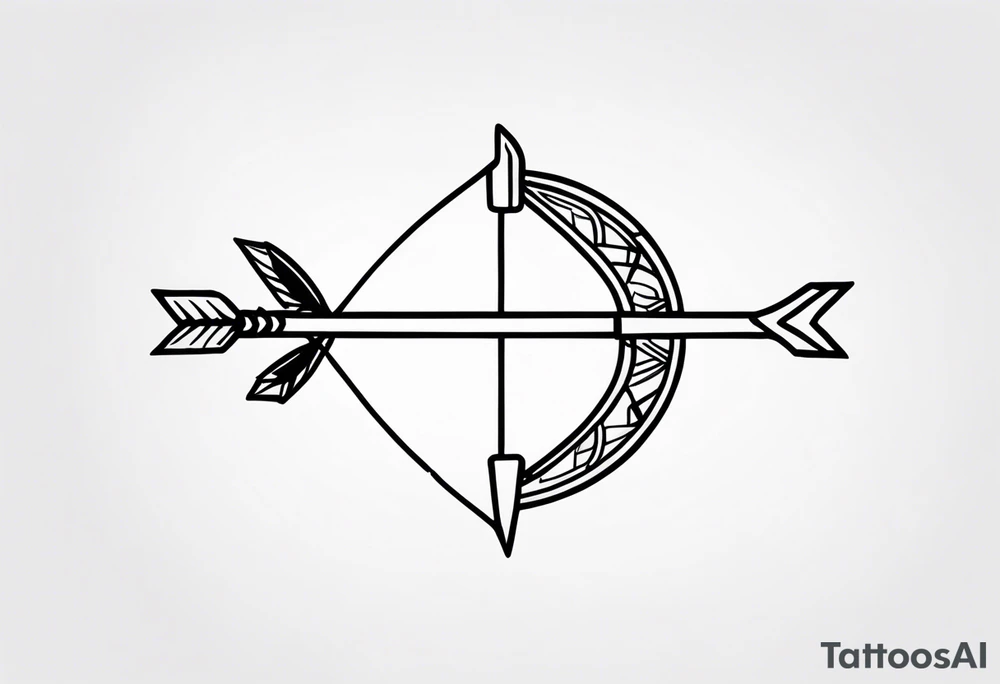 arrow and bow tattoo idea