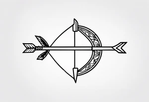 arrow and bow tattoo idea