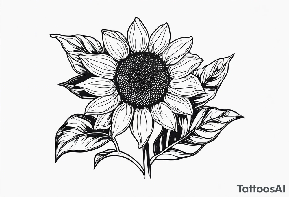 Sunflower tattoo idea