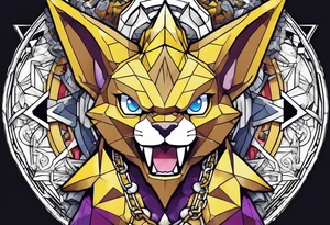 Alakazam pokemon statue tattoo idea