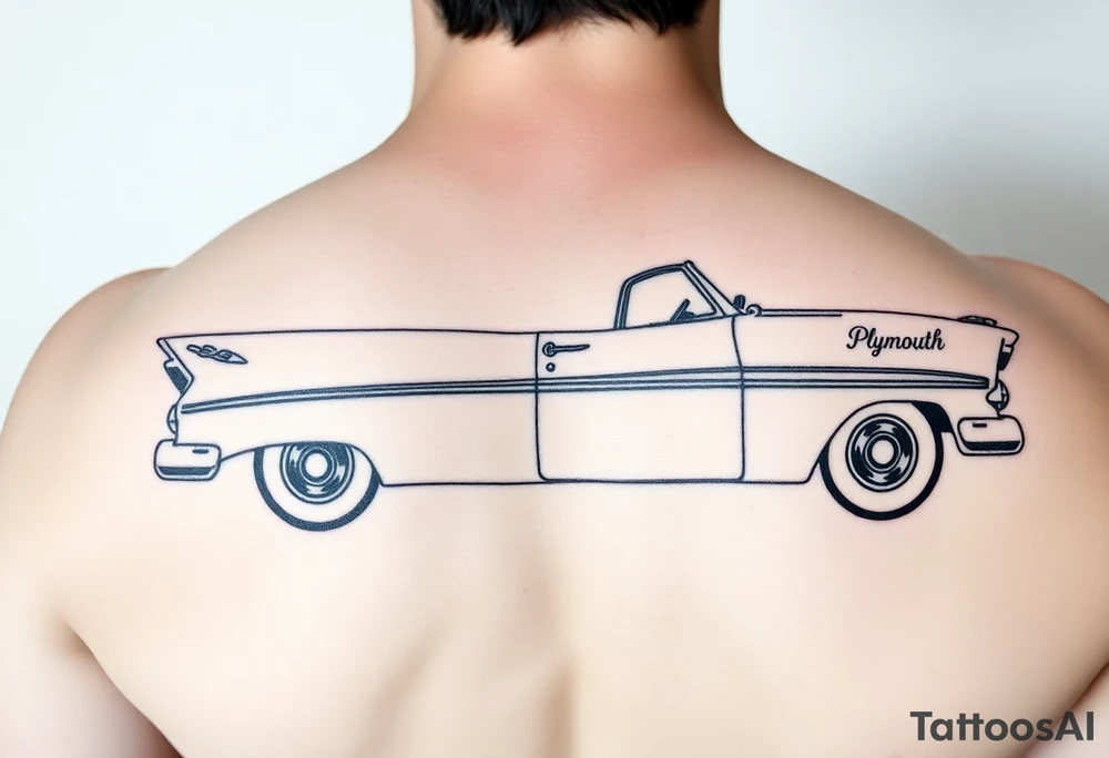 1956 Plymouth Belvedere and shading tattoo idea