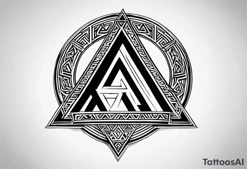 Valhalla shield valknut tattoo idea