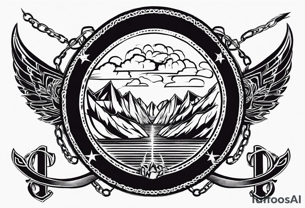 Valhalla chains dark cloud ptsd tattoo idea