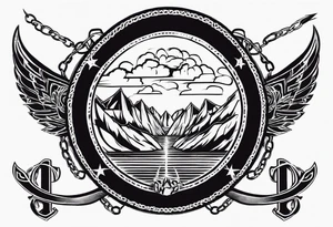 Valhalla chains dark cloud ptsd tattoo idea