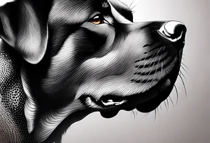 rottweiler's nose tattoo idea