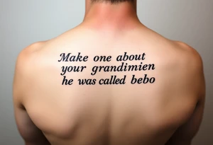 Make one about my grandmother she was called bebo tattoo idea