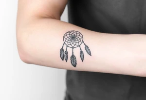 dreamcatcher with feathers for the memory of my grandma tattoo idea