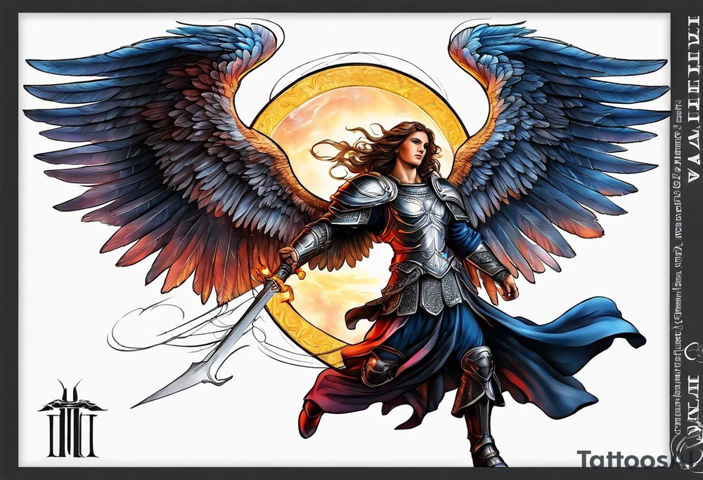 Michael the Archangel protecting me tattoo idea