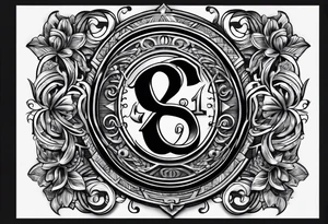 a percent sign and the money logo combined tattoo idea