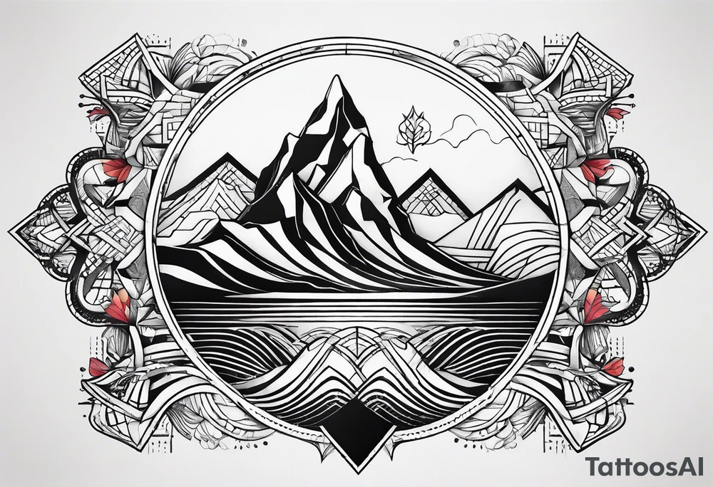 Create minimalistic tatoo symbolising freedom to live anywhere in the world. It should be peaceful and respectful. tattoo idea