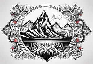 Create minimalistic tatoo symbolising freedom to live anywhere in the world. It should be peaceful and respectful. tattoo idea