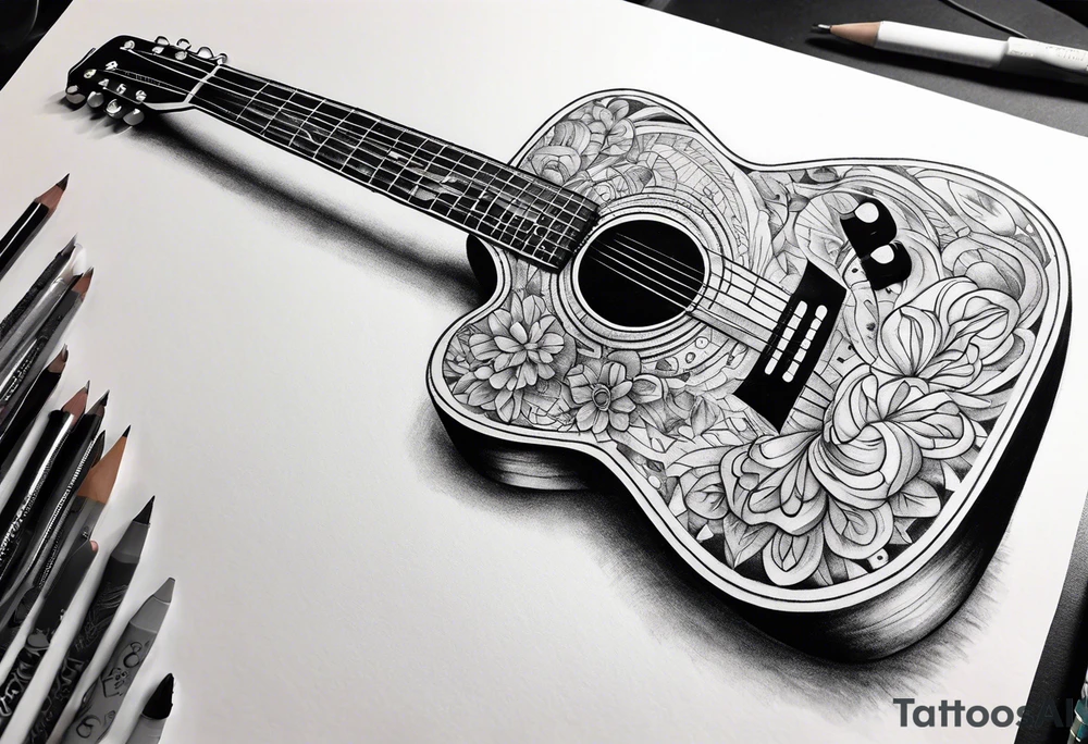 Guitar Forearm tattoo idea