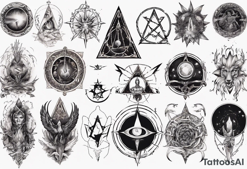 Occult esoteric freedom slavery ascension manifestation tattoo idea