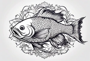Constellation, animal fish carp kaoi, snowflake tattoo idea