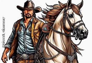 Cowboy tattoo idea