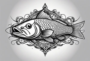 A infinity sign with a musky fish tattoo idea