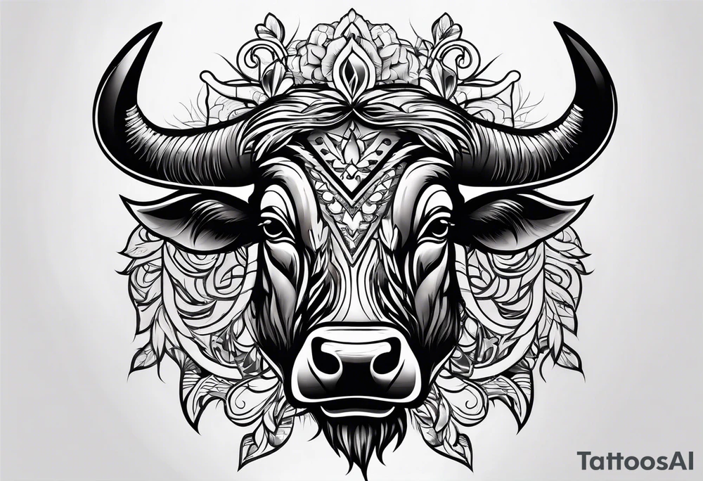 Make me a tattoo of bullish face tattoo idea