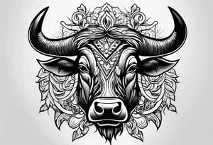 Make me a tattoo of bullish face tattoo idea