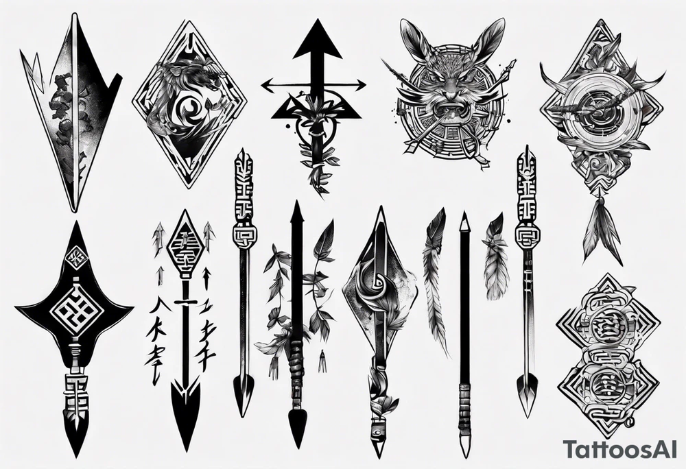 chinese arrow tattoo idea