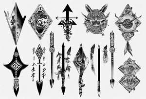 chinese arrow tattoo idea