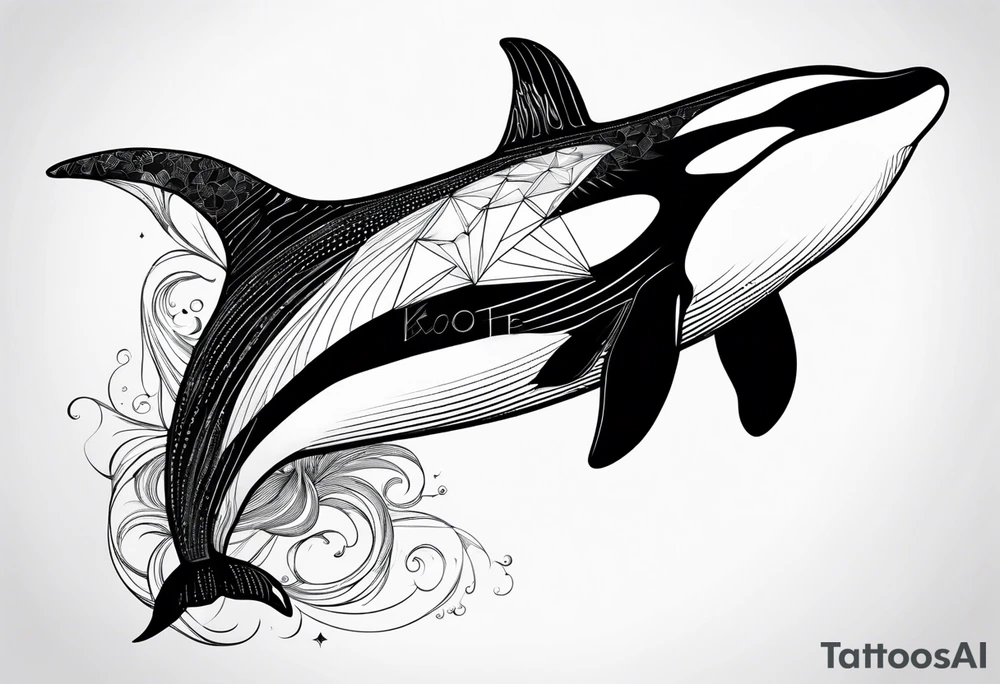 Orca whale tattoo idea