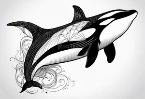 Orca whale tattoo idea