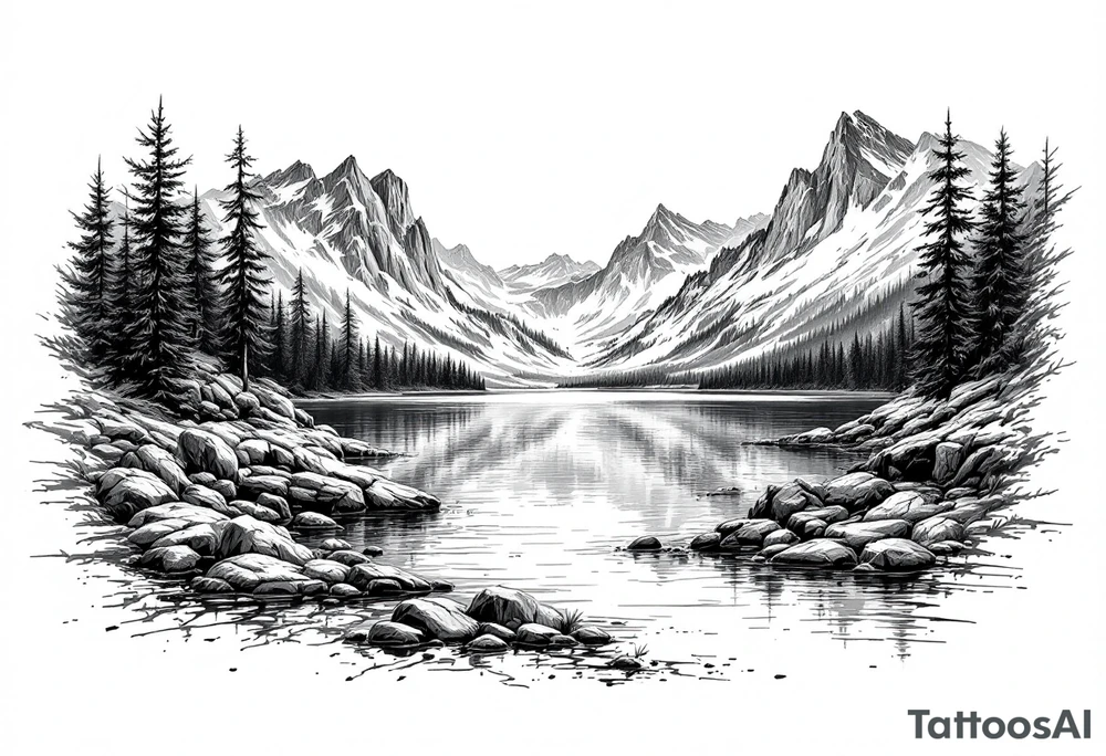 large lake tattoo idea