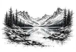 large lake tattoo idea