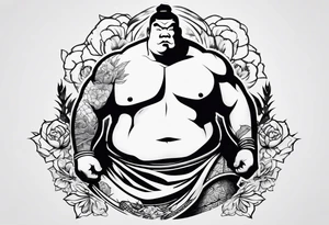 sumo wrestler tattoo idea
