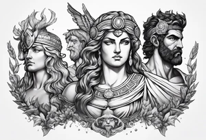 Greek mythology gods tattoo idea