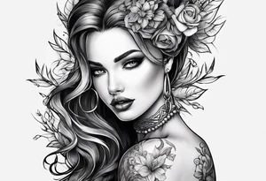 dark themed tattoo idea