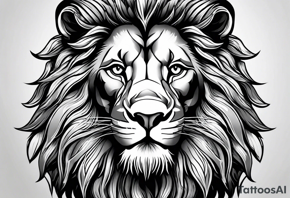 lion,realistic, god tattoo idea