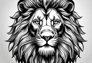 lion,realistic, god tattoo idea