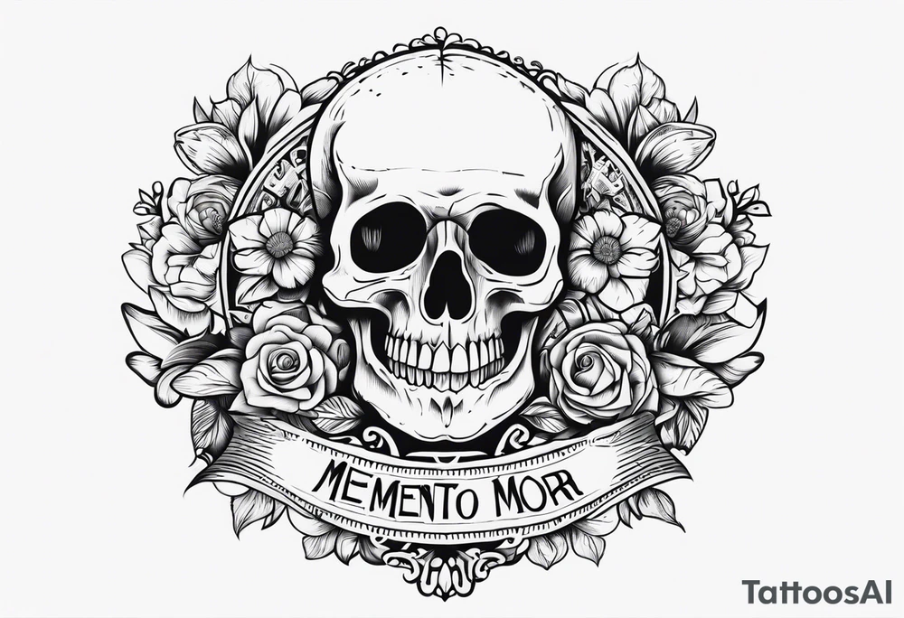 Memento mori sleeve tattoo design tattoo idea