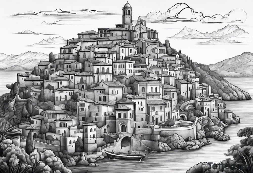 Calabria map tattoo idea