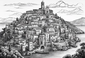 Calabria map tattoo idea