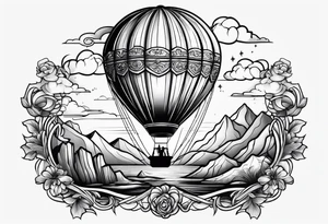 hotballoon ornemental tattoo idea