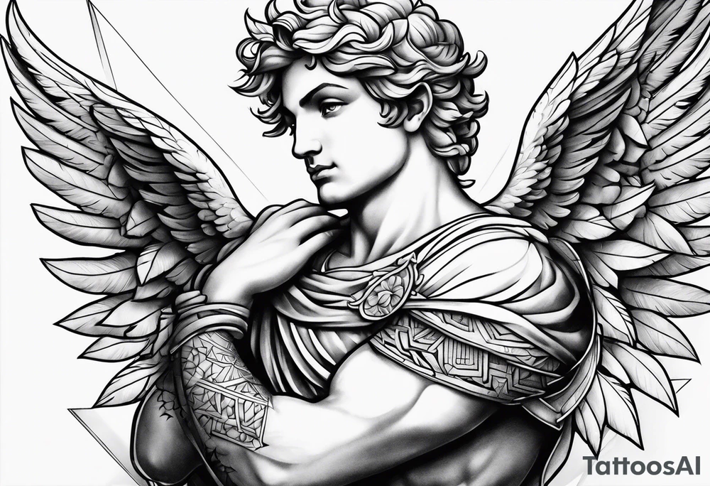 Male cupid tattoo idea