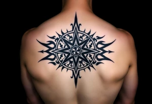 Compass rose tattoo idea