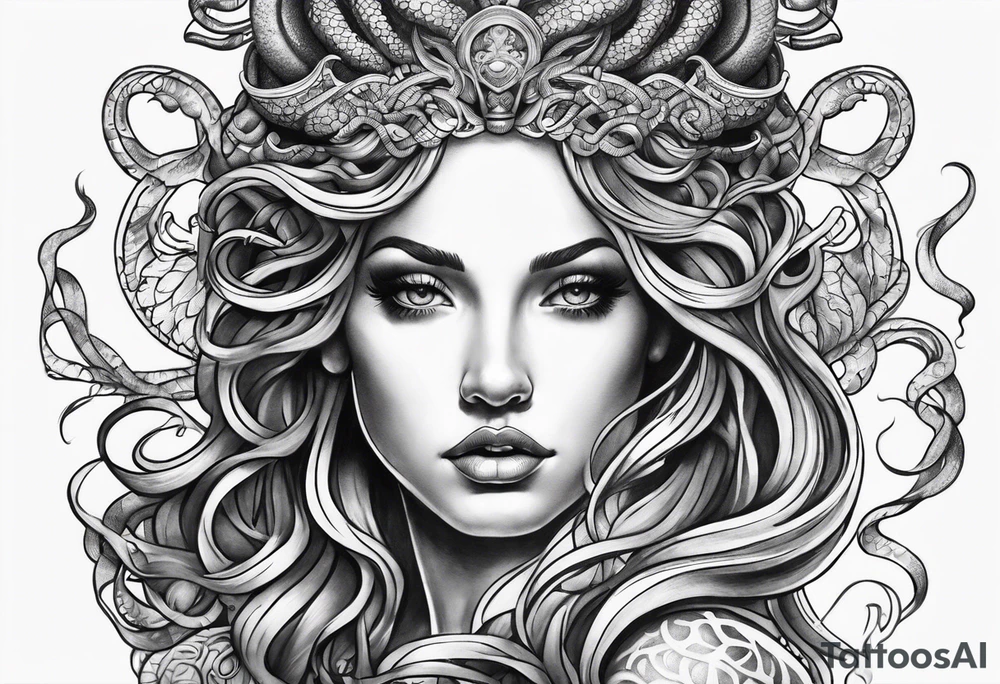 Medusa long tattoo idea