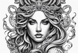 Medusa long tattoo idea