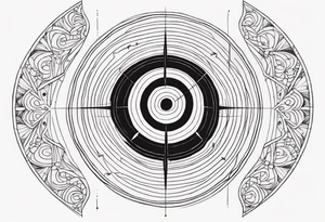 Half of a bullseye target tattoo idea