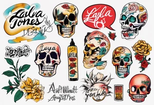 Script font 
Layla Jones tattoo idea