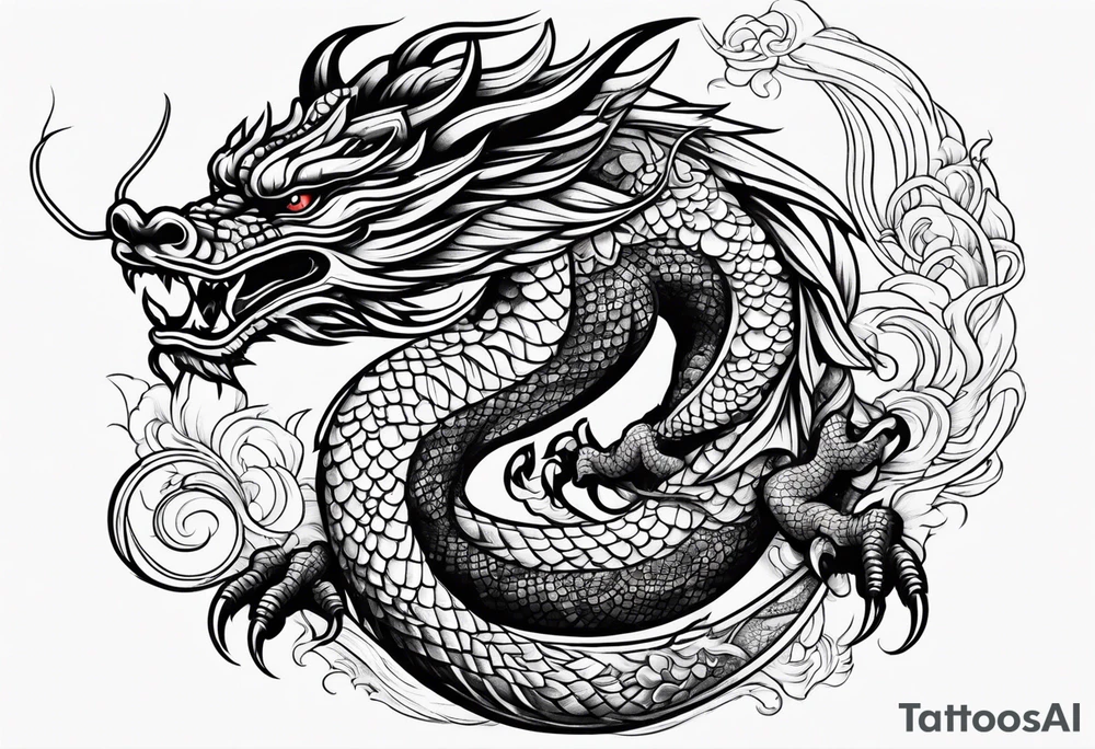 japanese dragon tattoo idea