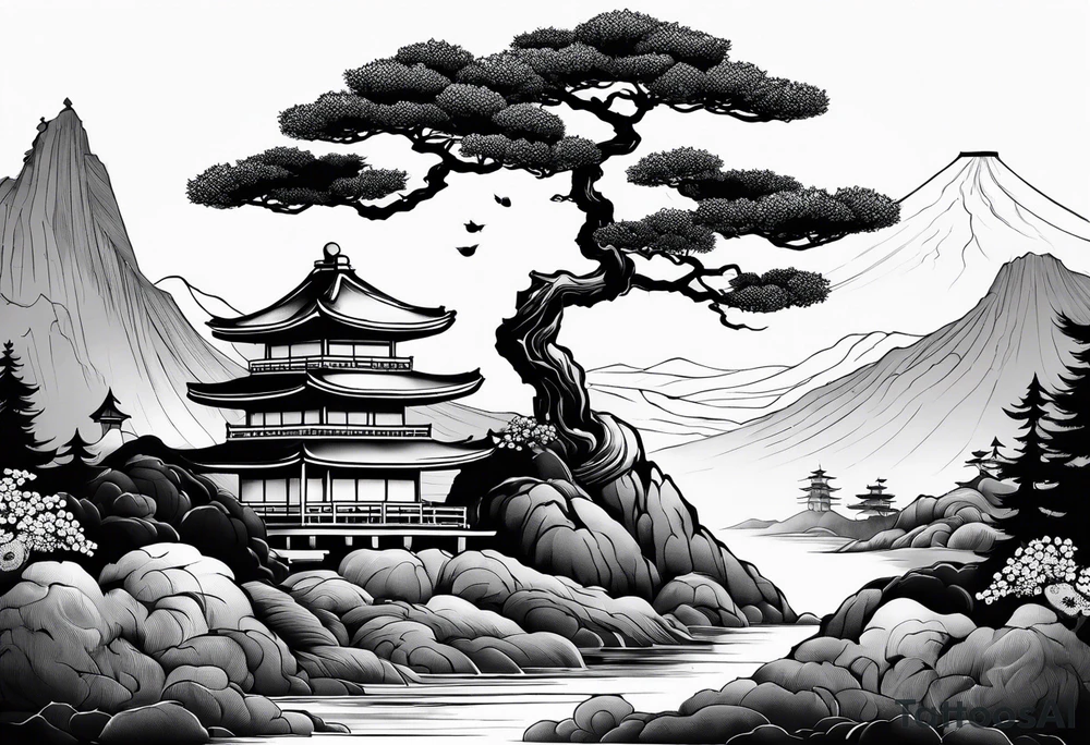 ukiyoe, bonsai tattoo idea