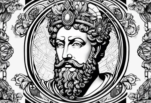 Peach and Marcus Aurelius tattoo idea