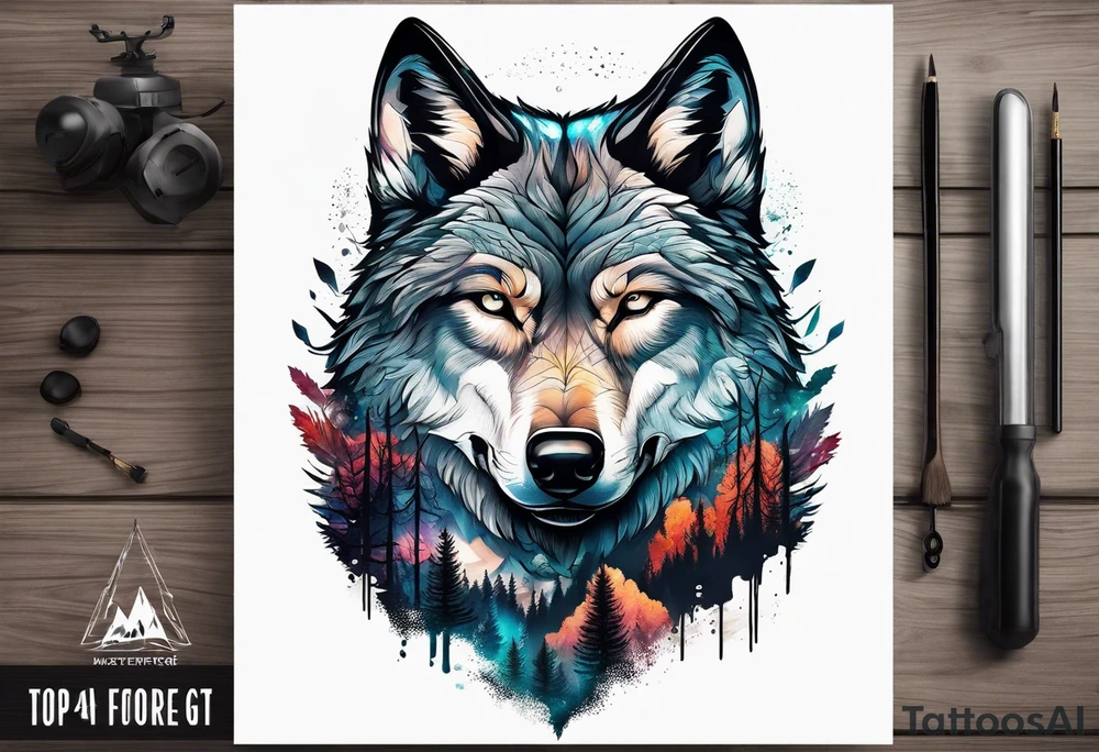 Mountains
Wolf
Forest tattoo idea